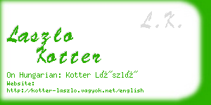 laszlo kotter business card